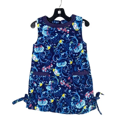 Vestido Lilly Pulitzer Pana Delantal Niñas Talla 3 Lazos Florales Boho Cottage Foto 1 de 4