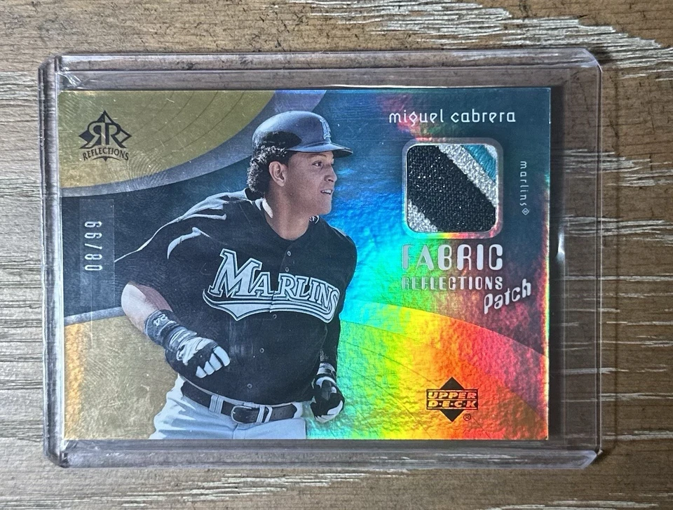 Miguel Cabrera 2005 Marlins Patch Card /80 Upper Deck Fabric Reflections - Image 1 of 2