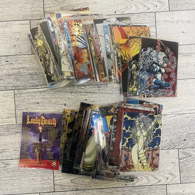 Vintage 1994 Lady Death All Krome Chromium Trading Cards 1-100 Set - Image 1 of 2
