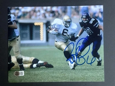 Foto autografada assinada por Jerome Bettis 8X10 Notre Dame lutando irlandesa Beckett - Imagem 1 de 2