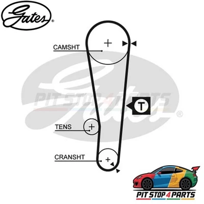 Juego de correas de distribución Gates K015386Xs para Toyota Corolla 1992-1995 Foto 1 de 4