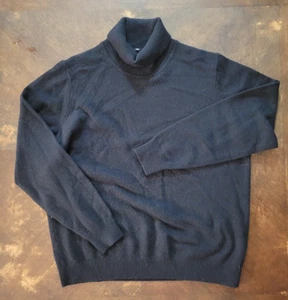 Uniqlo Wollpullover Herren X Large dunkelblau Rollkragen Thermo Pullover XL - Bild 1 von 7