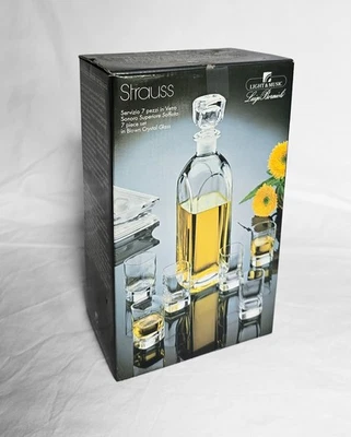 Juego de 7 jarra y vaso de chupito Luigi Bormioli Strauss Light & Music de la década de 1980, Italia Foto 1 de 4