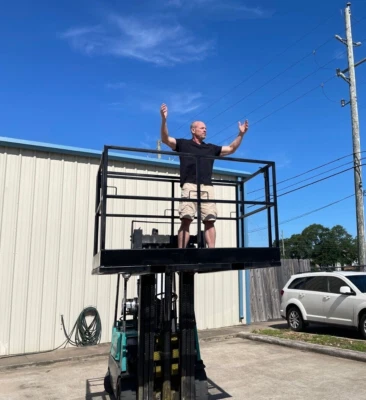 USA Attachments 4' x 6' Mesh Telehandler Work Platform, Man Safety Basket NEW - Image 1 of 4