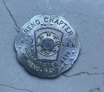 Reno Nevada NV Chapter No 7 RAM Shekel Mason Masonic Penny Token - #2 - Image 1 of 2