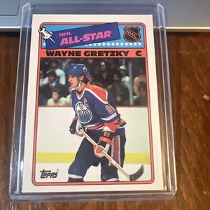 Pegatinas Wayne Gretzky 1988-89 Topps All-Star inserción #8 HOF Edmonton Oilers - Imagen 1 de 6