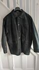 Real Leather / Suede  Men's  Jacket , Black, quilted lining, size large XL 