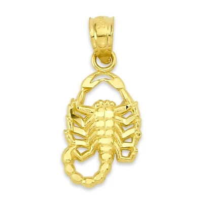 Solid 10k Gold Scorpion Pendant - Zodiac Jewelry Scorpio Jewelry Gifts - Image 1 of 4