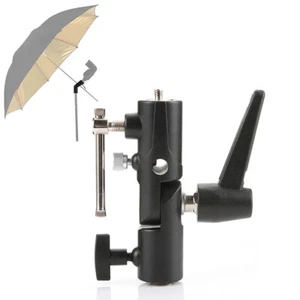 H Type Flash Hot Shoe Umbrella Swivel Holder Bracket For DSLR Tripod Light Stand - Picture 1 of 11