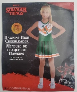 STRANGER THINGS~HAWKINS HIGH CHEERLEADER DRESS & HAIR SCRUNCHIE~GIRLS~LARGE - Picture 1 of 10