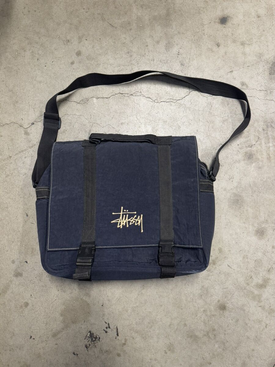 90s OLD STUSSY messenger bag black 90s OLD STUSSY messenger bag black