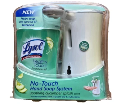 LYSOL NO TOUCH Hand Soap System Healthy Touch RETIRED Soothing CUCUMBER SPLASH - Image 1 of 2