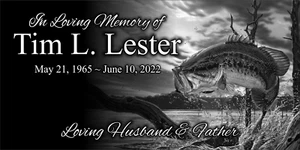 Personalized Stone Memorial Grave Marker Granite Human headstone Bass Fishing - Picture 1 of 24