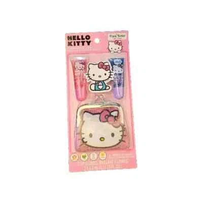 Hello Kitty Lip Gloss Set With Pouch/Purse & Sticker (Cotton Candy & Grape 2023) - Image 1 of 3