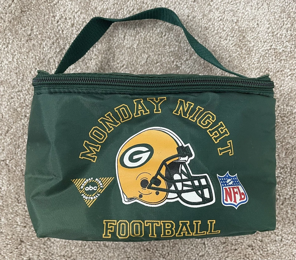 Bolsa Vintage Green Bay Packers ABC Monday Night Futebol Lancheira NFL - Imagem 1 de 4