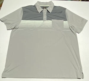 Greg Norman Men's XXL Gray Polo Golf Shirt Tasso Elba Play Dry Short Sleeve - Picture 1 of 5