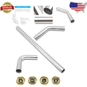 Durable Stainless Steel Custom Exhaust Pipe Set: 40-Inch Straight & Bend Options - Bild 1 von 10