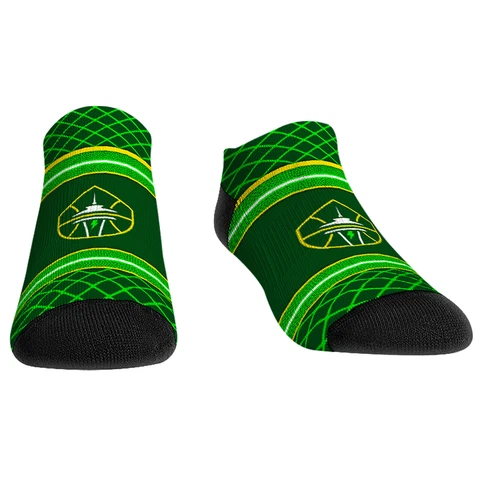 Rock Em Socks Seattle Storm Net Striped Ankle Socks Cover