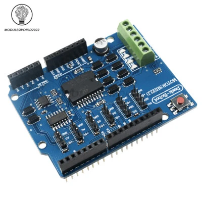 L298P Shield R3 DC Motor Driver Module 2A H-Bridge 2 way For Arduino UNO 2560 - Image 1 of 4