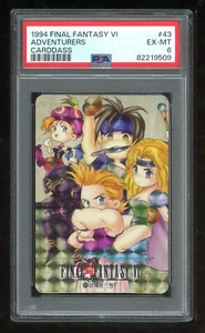 Final Fantasy Japanese Carddass 6 043 Adventurers Prism 1994 #43 PSA 6 82219509 - Picture 1 of 2