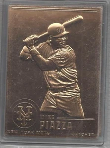 Mike Piazza 2000 Danbury Mint Sealed 22 kt Gold Card # 73 - Picture 1 of 1