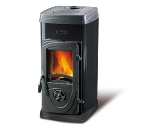 Stufa a legna NORDICA Super Junior 5 kW rivestimento esterno nero antracite - Foto 1 di 1