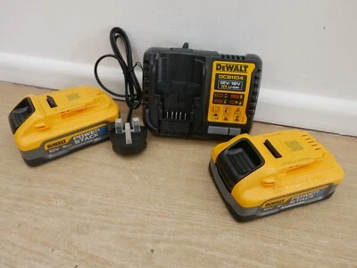DeWalt DCBP518 18V 5 AH Powerstack Pouch Design Batteries x 2 + dcb1104 charger
