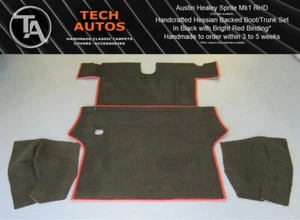 Austin Healey Sprite Mk1 Boot Set Trunk Set Handmade to Order Auto Velour - Picture 1 of 2