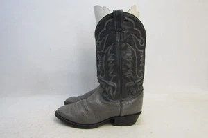 Botas vaqueras de cuero grises Justin para hombre talla 9,5 EE - Imagen 1 de 11