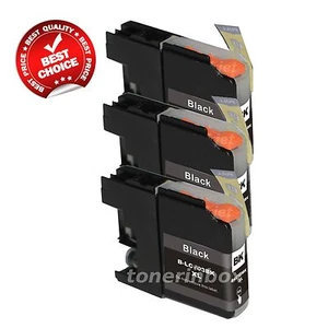 3 Black Ink For Brother LC203 LC-203 XL MFC-J4320W MFC-J4420DW MFC-J4620D w/Chip - Picture 1 of 2