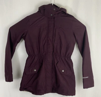 ABERCROMBIE & FITCH ЖЕНЩИН ВСЕ СЕЗОНЫ ПОГОДА ВОИН КУРТКА КАПЮШОН ТЕМНО-БОРДОВЫЙ РАЗМЕР XS - Изображение 1 из 4