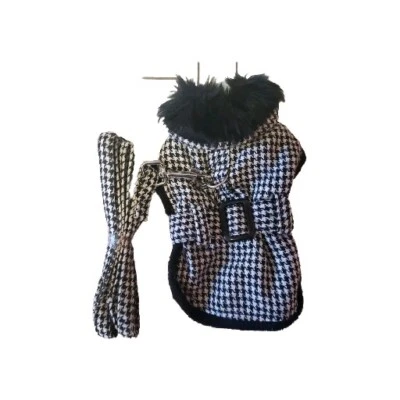  Doggie Design Black and White Houndstooth Harness Dog coat Size XS - Image 1 of 2
