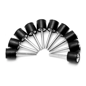 10Pcs Drum Rubber Mandrels 1/8" Shank For Sanding Sleeve Rotary Tool New - Picture 1 of 8