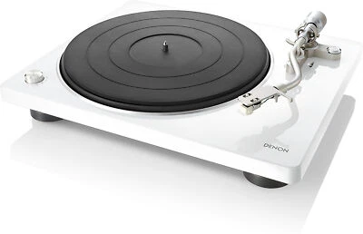 Denon DP400, white turntable with speed auto sensor - Image 1 of 3