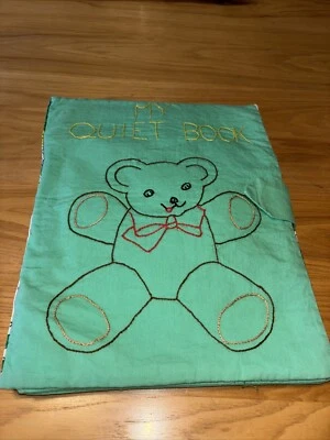 Vintage My Busy Quiet Book Cloth Book Handmade 12x10.  Adorable And Creative!! - Image 1 of 4