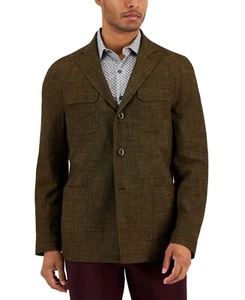 Tallia Men's Slim-Fit Raglan Sport Coat Gold/Black Size 42 C-020 - Picture 1 of 1