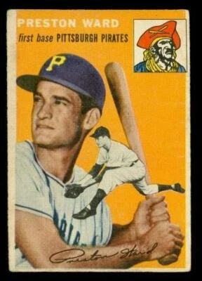 Vintage 1954 Baseball Trading Card TOPPS #72 PRESTON WARD Pittsburgh Pirates - Image 1 of 2