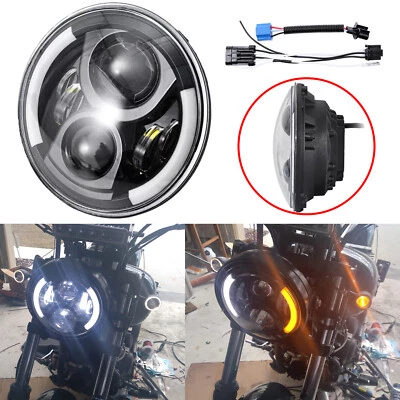Faro LED intermitente de motocicleta de 7" para Yamaha V Star 1100 Classic Silverado Foto 1 de 4