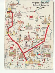 AK ROTTE AEREE..., MALEV, Budapest-Varsavia, Praga-Berlino...col AK - Foto 1 di 2