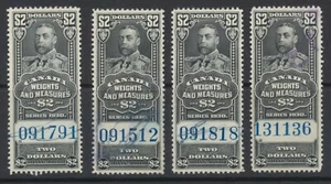 1930 Canada Revenue (4 x $2) pesos y medidas ~ usado LH ~ gris pizarra - Imagen 1 de 4