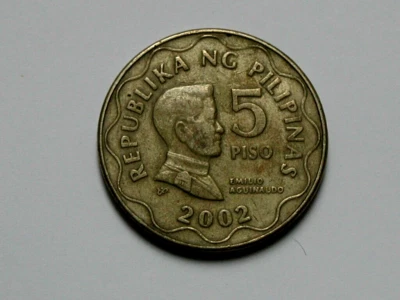 Philippines 2002 5 PISO Coin with Revolutionary Emilio Aguinaldo - Image 1 of 2