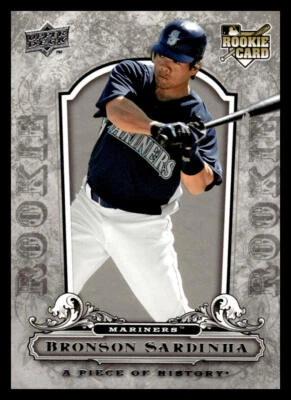 2008 Upper Deck A Piece of History Bronson Sardinha #141 RC Seattle Mariners - Image 1 of 2