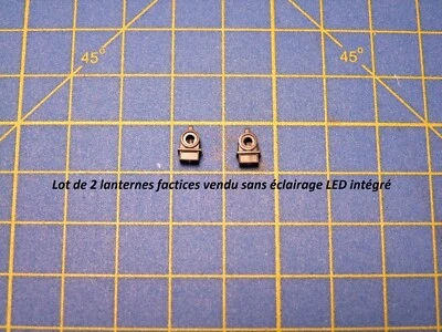 HOBRICOLETRAINMODELISME Lot de 2 ou 4 lanternes arrière FACTICES sans LED / locomotive vapeur JOUEF HO