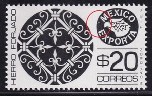 uca73 Mexico Exporta plate error MNH paper1 position 18,19,20,27 et# 1_13 - Picture 1 of 1