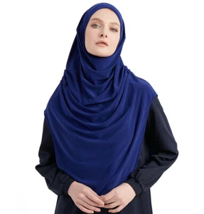 Hiyab largo instantáneo islámico musulmán fácil de una pieza Modefa Premium - azul - Imagen 1 de 3