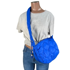 Königsblau gesteppt wattiert Nylon leicht verstellbar Crossbody Schultertasche - Bild 1 von 10