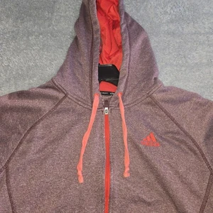 Adidas Climawarm Jacket Womens Medium Purple Hooded Full Zip - Picture 1 of 8