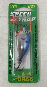 Señuelo de pesca vintage Luhr Jensen Speed Trap 1/8 oz Crankbait tapa azul plateado - Imagen 1 de 4
