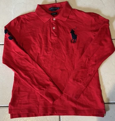 Polo Ralph Lauren Rojo Manga Larga Niños Talla XL - Cuadros Medidas - Foto 1 de 4