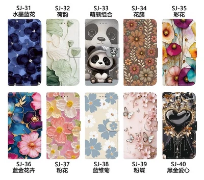 Cat Bear Flower Wallet Phone Case For Samsung A34 A32 A15 A24 A31 A22 Note 20 10 - Image 1 of 4